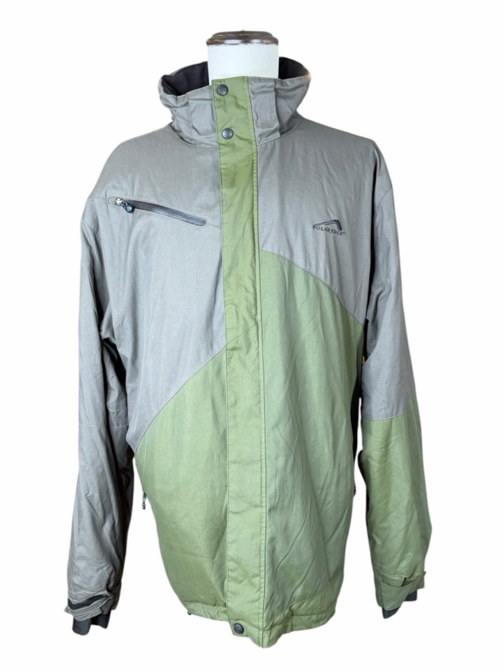 Polar Edge Olive Green & Gray Ski Jacket - Size XXL